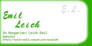 emil leich business card